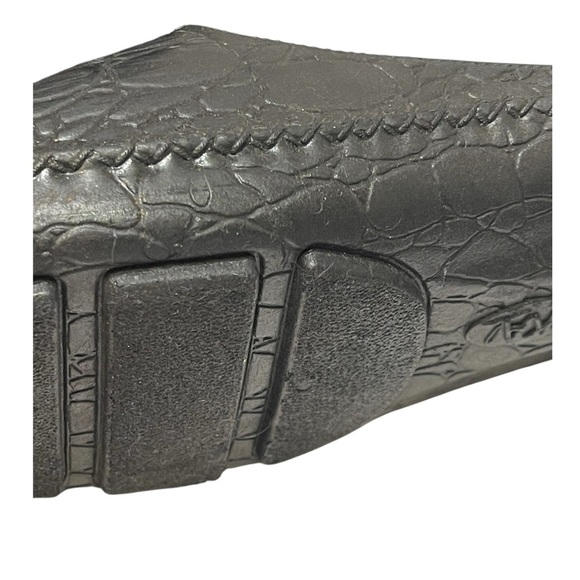 OKABASHI BLACK SLIDE SANDALS WITH CHECKERED BOW SZ ML - Picture 9 of 10